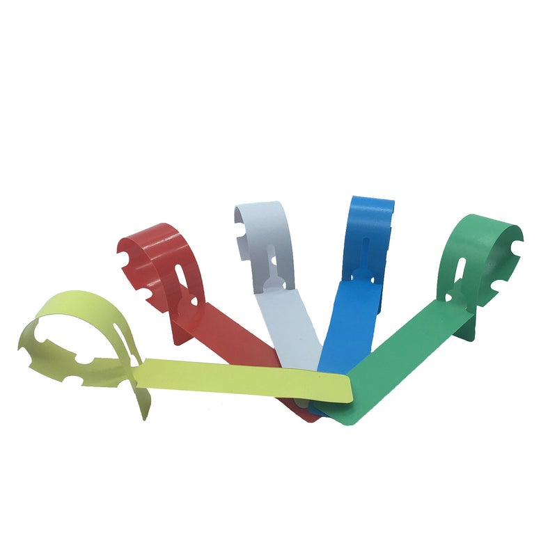 Mihey 500PCS 5 Colors Wrap Around Plastic Tree Tag Plant Garden Labels Nursery Garden Tag with 3 Adjustable Loop Sizes - Image 2